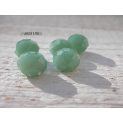 Perles ABACUS 10 mm Vert Turquoise Opal x 5
