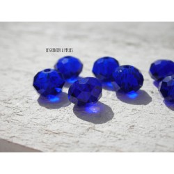 Perles ABACUS 8 mm Bleu Cobalt X 10