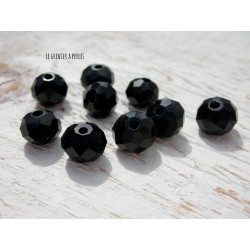 10 Perles ABACUS 8 mm Black