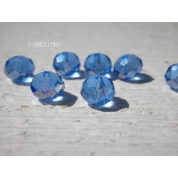 Perles ABACUS 8 mm Bleu Saphir X 10