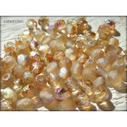 Facettes 4 mm ETCHED CRYSTAL BROWN RAINBOW ( 98582R )