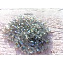50 Facettes 4 mm ETCHED CRYSTAL BLUE RAINBOW ( 98588 )