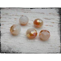 Perles ABACUS 10 mm Jade Doré x 5