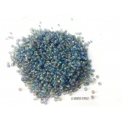 Rocailles MIYUKI 11/0 Etched Crystal Blue Rainbow ( 98588 )