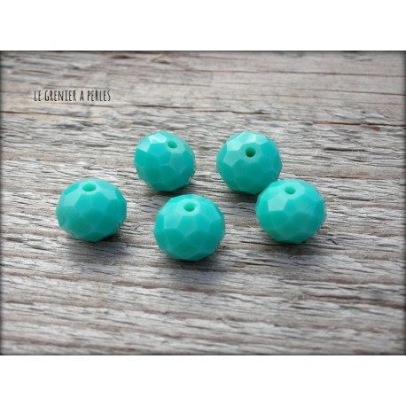 Perles ABACUS 10 mm Green Turquoise x 5