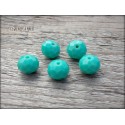 5 Perles ABACUS 10 mm Green Turquoise