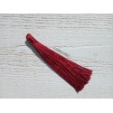 Grand pompon en coton * Rouge 12 cm