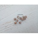 10 Perles ABACUS 8 mm Beige Opal Irisé