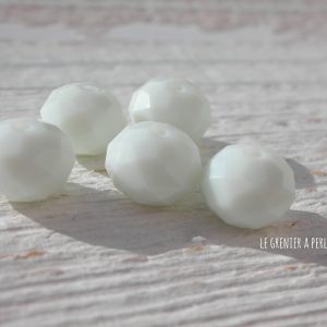 5 Perles ABACUS 10 mm Blanc