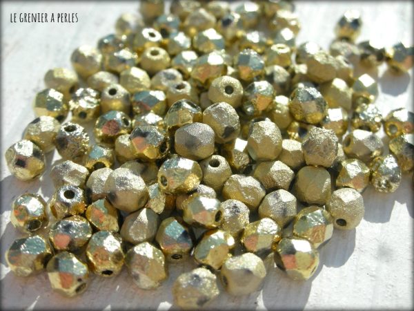 Facettes 4 mm ETCHED CRYSTAL AMBER FULL ( 26480 )