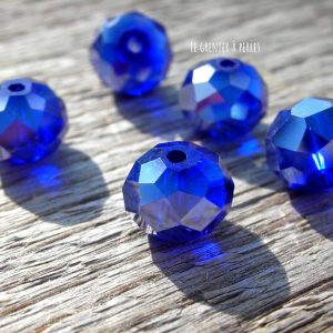 5 Perles ABACUS 10 mm Cobalt AB