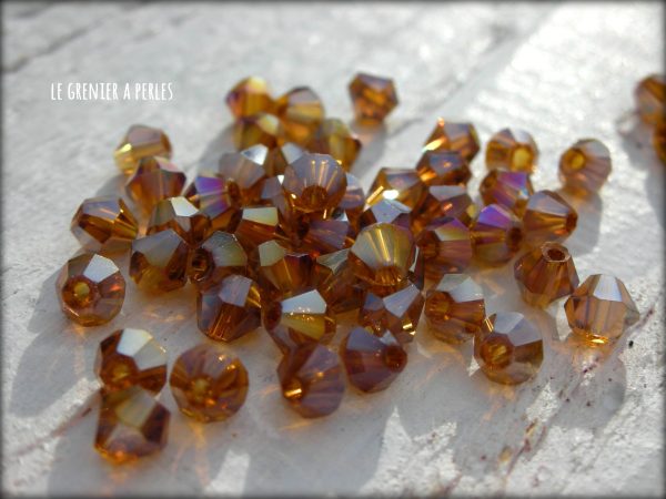 Toupies 4 mm Smoked Topaz AB