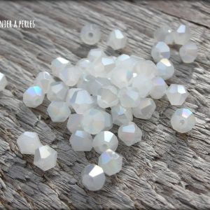 50 Toupies 4 mm Blanc AB