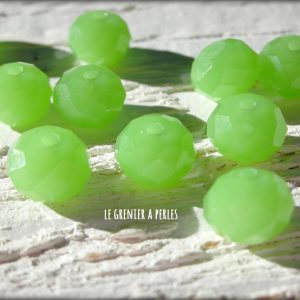 10 Perles ABACUS 8 mm Green Opale