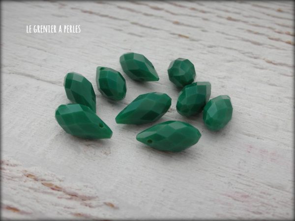 Gouttes 12 x 5 mm Vert Turquoise X 10