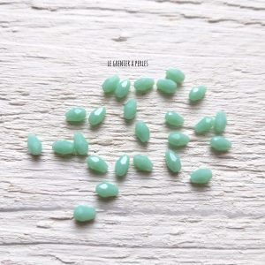 25 Gouttes 5 x 2 mm Green Turquoise