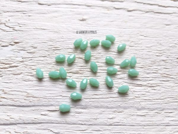 25 Gouttes 5 x 2 mm Green Turquoise