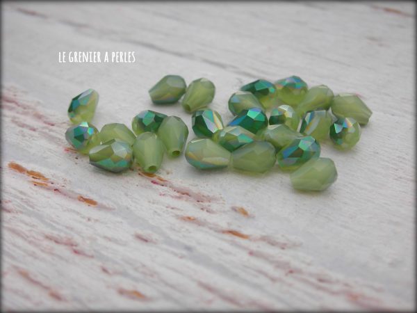 Gouttes 5 x 2 mm Light Olivine AB X 25