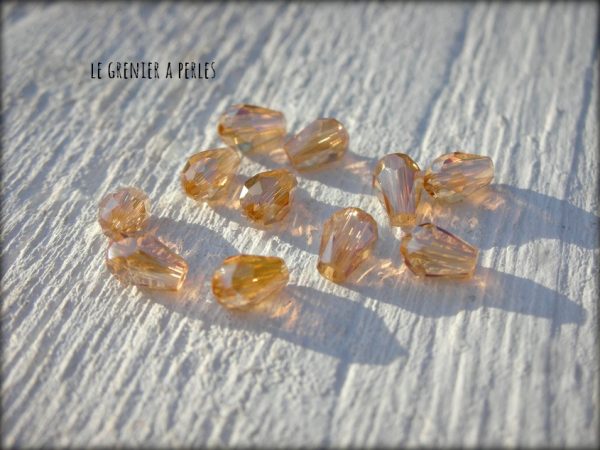 Gouttes 5 x 2 mm Light Topaz AB X 25