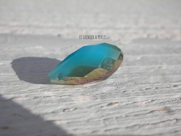 Perle Goutte 20 mm Turquoise Opal AB