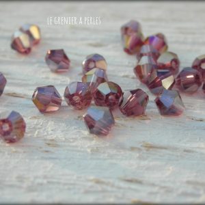 50 Toupies 4 mm Light Amethyst AB