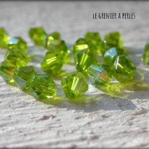 50 Toupies 4 mm Olivine