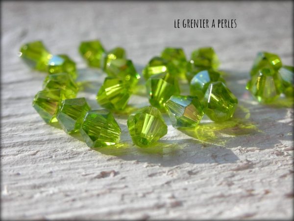 Toupies 4 mm Olivine X 50