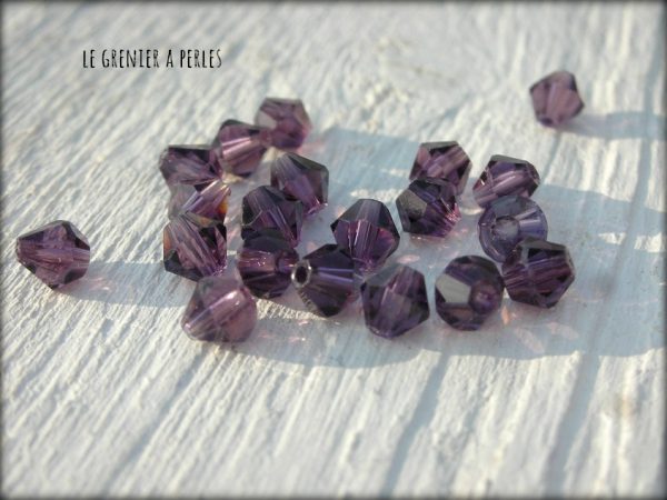 Toupies 4 mm Amethyst X 50