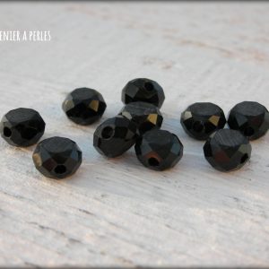 10 Perle Palet 6 mm Noir