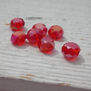 10 Perle Palet 6 mm Red AB