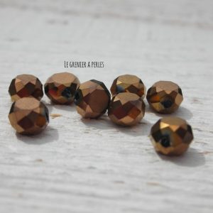 10 Perle Palet 6 mm Bronze