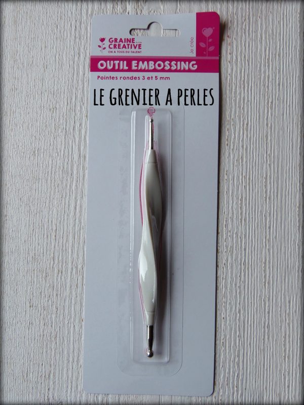 Outil embossing double embout ( dotting tool ) 3 - 5 mm