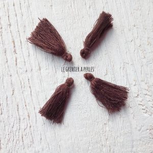 Petit Pompon ( fils de coton ) Marron