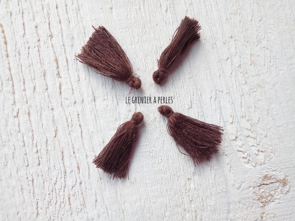 Petit Pompon ( fils de coton ) Marron