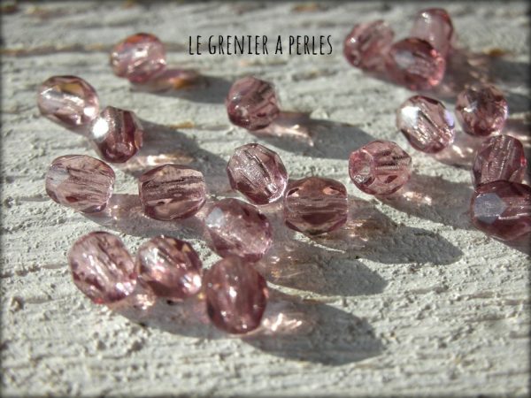 Facettes 4 mm Light Amethyst AB x 50