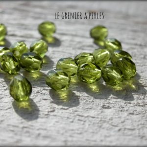 50 Facettes 4 mm Dark Olivine