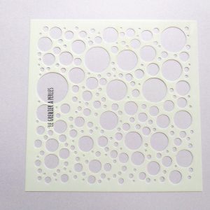 Pochoir souple 13 x 13 cm * plastique * pochoir N°16 Bulles