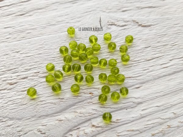 Perles Rondes 4 mm Perdidot X 50