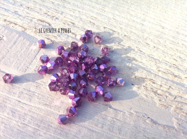 Toupies 4 mm Metallic Purple X 50