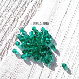 50 Toupies 4 mm Vert Emeraude