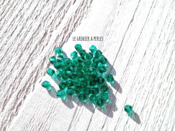 Toupies 4 mm Vert Emeraude X 50