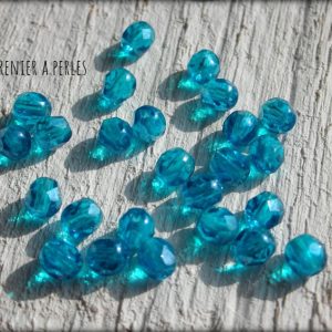 50 Facettes 4 mm Capri Blue