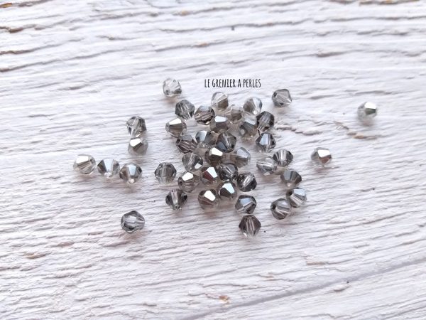 Toupies 4 mm Silver AB X 50