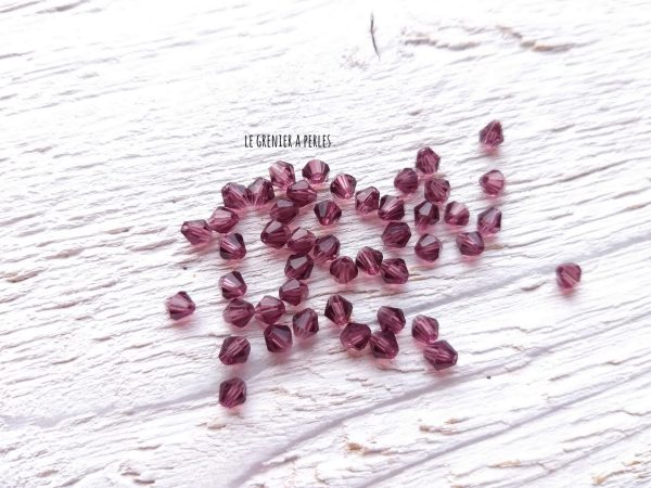 Toupies 3 mm Amethyst X 50