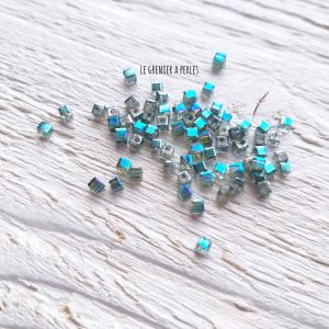 Perles CUBES 2 mm Erinite AB  x 25