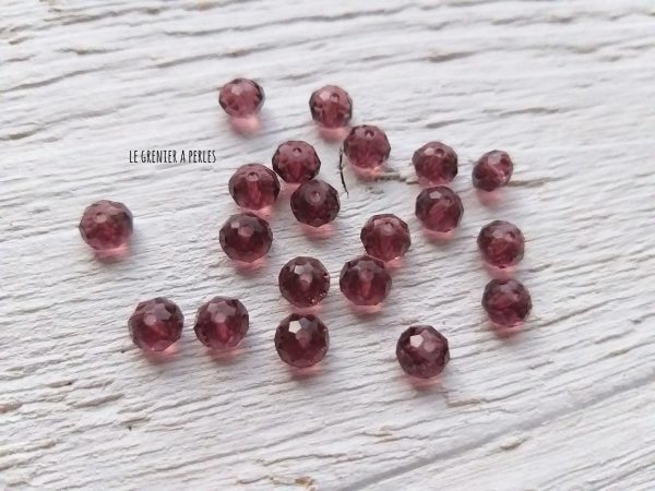 Perles Abacus 6 mm Amethyst X 20