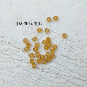 20 Perles Rondes 3 mm Topaz Matte