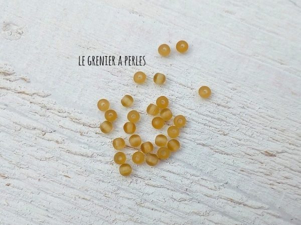 Perles Rondes 3 mm Topaz Matte X 20