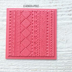 Plaque de texture  » Ethnique  » pour pâte polymère