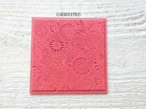 Plaque de texture " Floral " pour pâte polymère